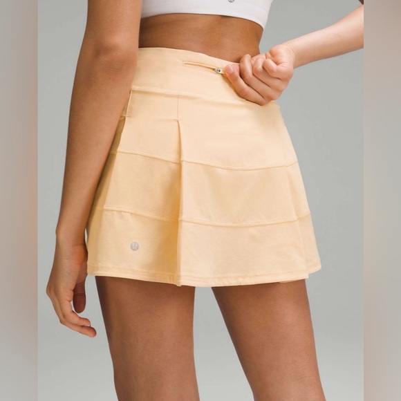 Lululemon Pace Rival Mid Rise Skirt Long Summer Glow Size 4 - Picture 1 of 13